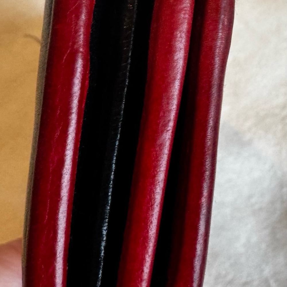 Prada Lips Wallet Black Red Leather Continental Zip Clutch - Picture 11 of 12